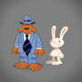 Sam and Max game characters repainted - Fan Art