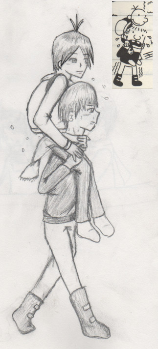 Diary of a wimpy kid piggyback