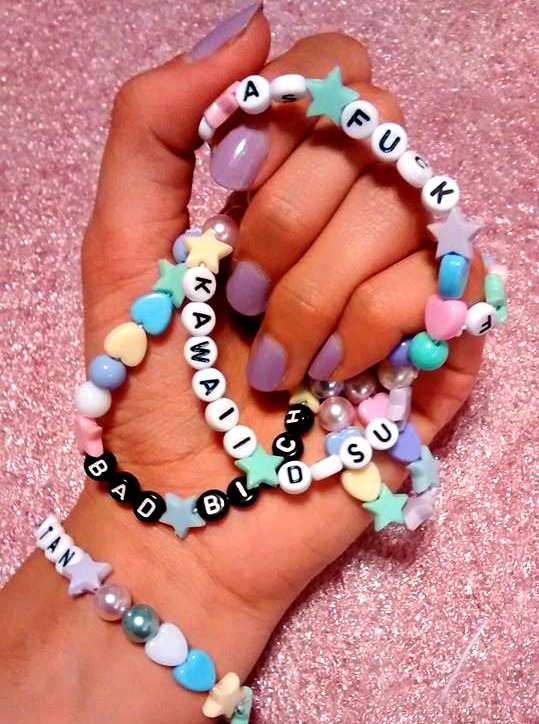 Kawaii pastel offensive bracelets