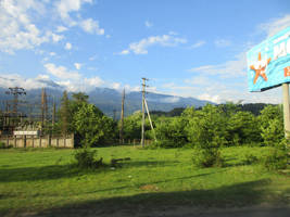 Clouds lying on the mountains