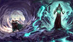 Drizzt and mindflayer by CarstenO