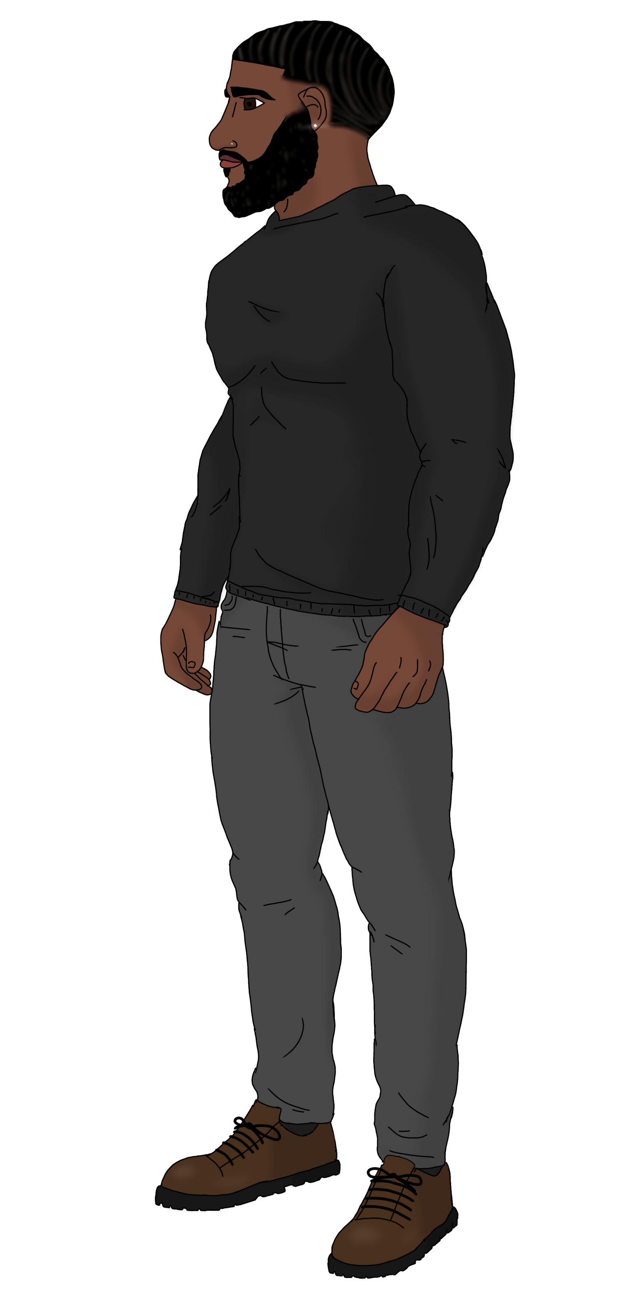 Black Yes Chad | Full Body by MEMEL4ND on DeviantArt