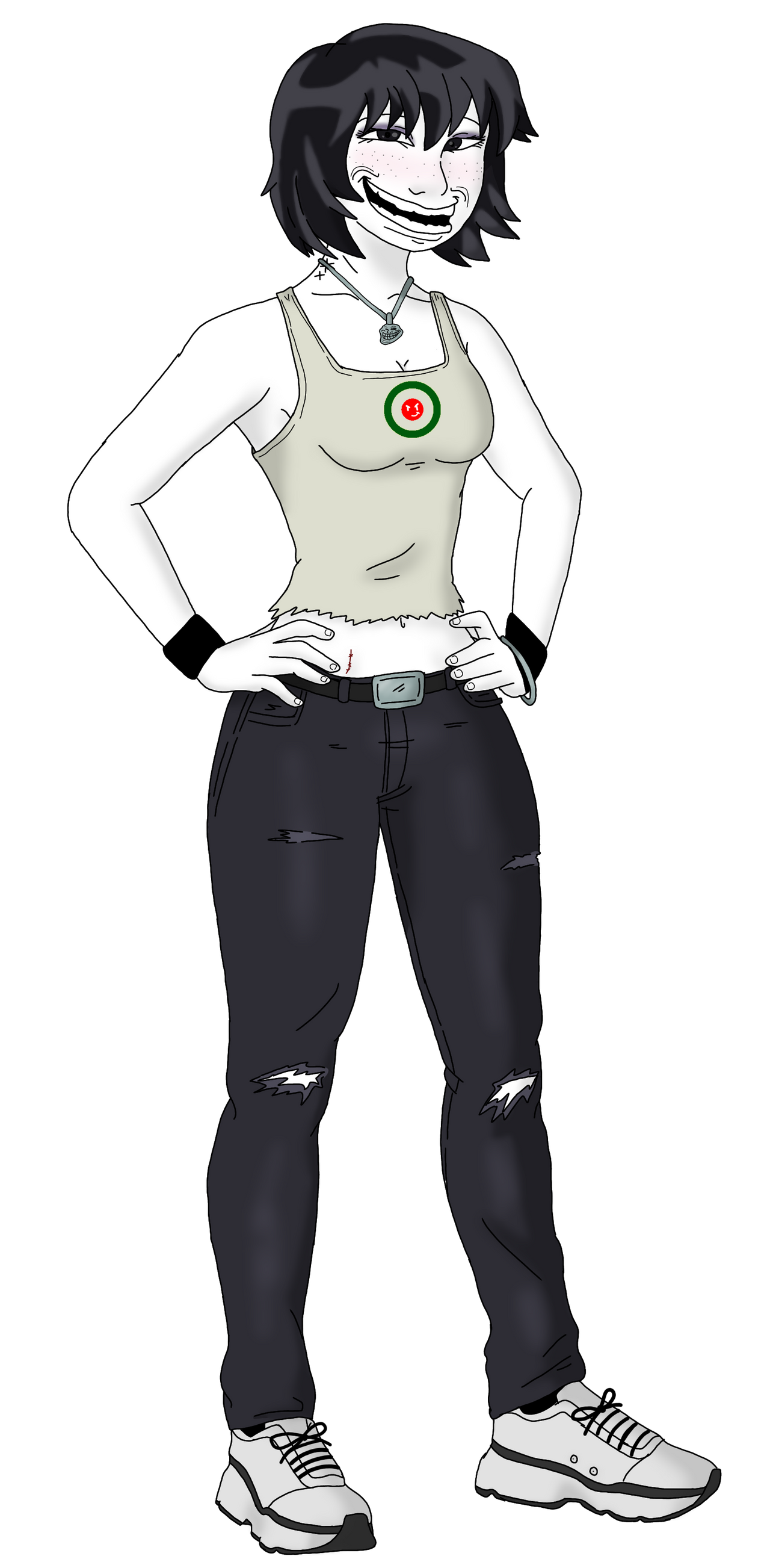 Bad Trollface Girl | Full Body by MEMEL4ND on DeviantArt