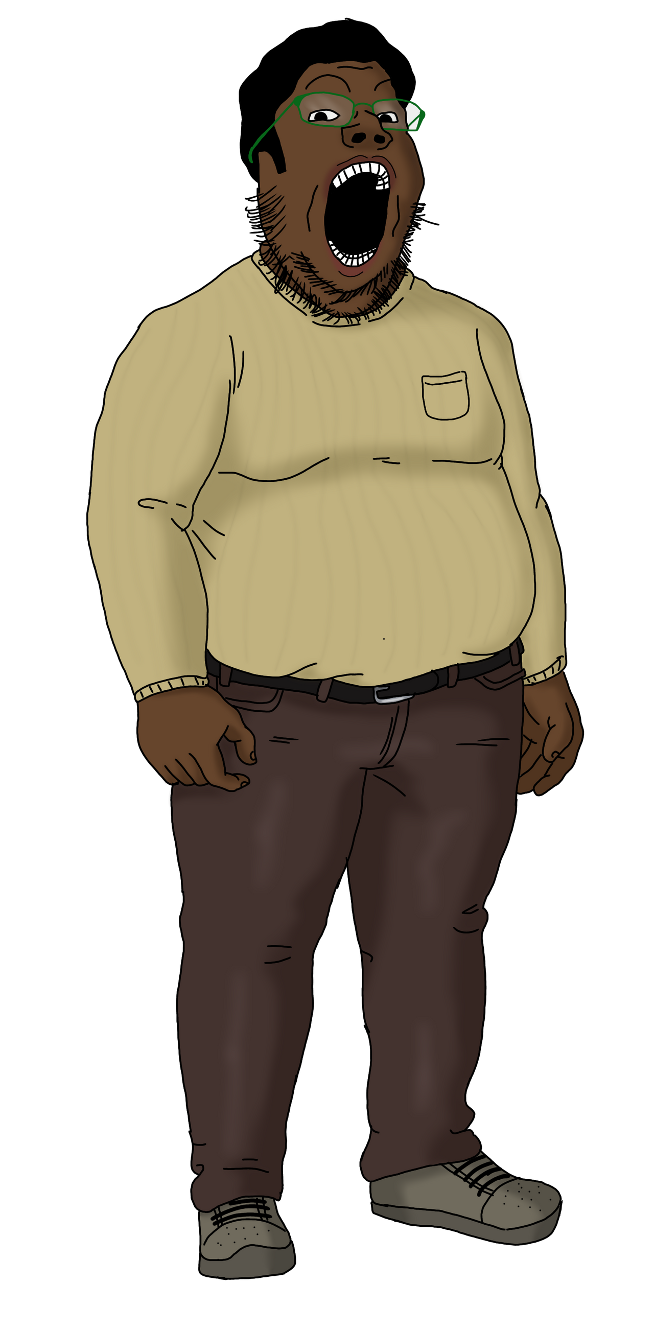 Black Soyjak | Full Body by MEMEL4ND on DeviantArt