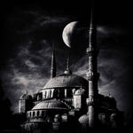 Blue mosque moon by lostknightkg