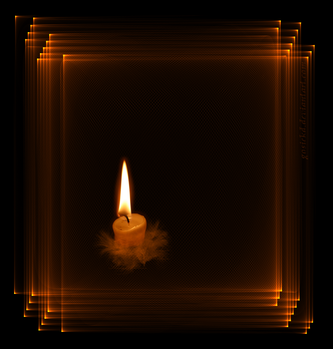 candle in frame