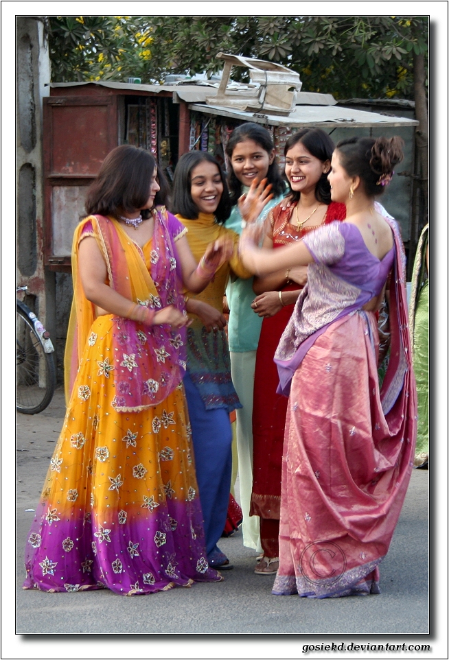 dancing on the street in India