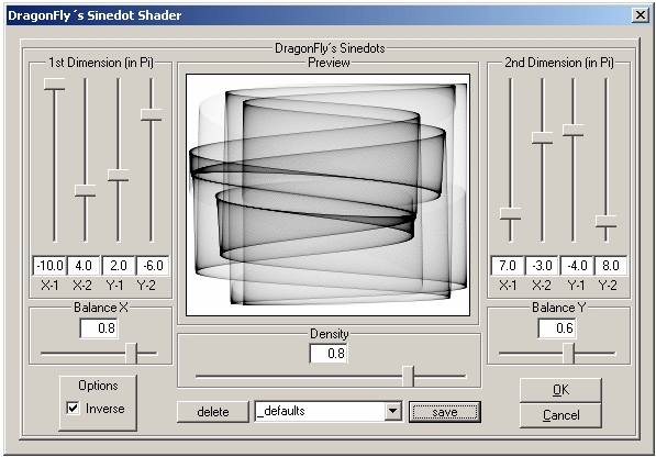 sinedots - settings