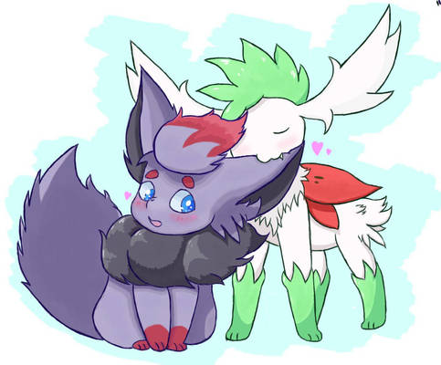 Zorua and Shaymin