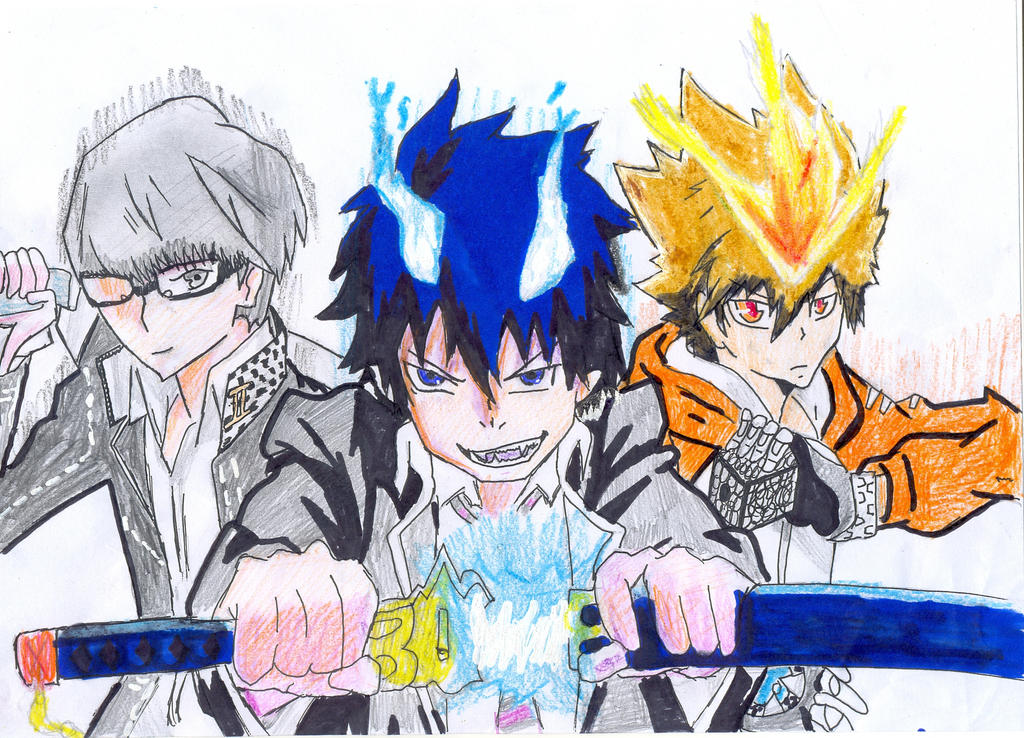 Yu Narukami Rin Okumura Tsunayoshi Sawada By You517 On Deviantart Yu Narukami Rin Okumura Tsunayoshi Sawada By You517 On Deviantart