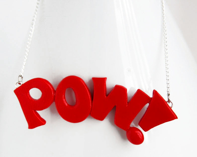 Comic Book POW Necklace