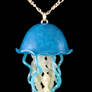 Blue Jellyfish Necklace