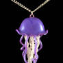 Purple Jellyfish Necklace