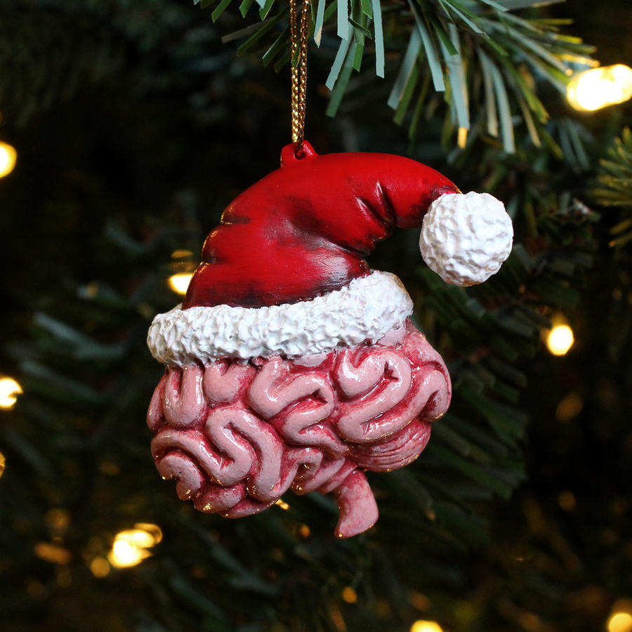 Santa Brain Christmas Ornament