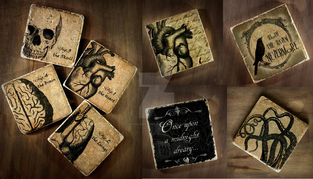 Poe, Anitomical and tentacle Drink Coasters