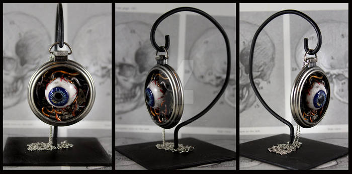 Eye am Watching you Pocket Watch with Stand