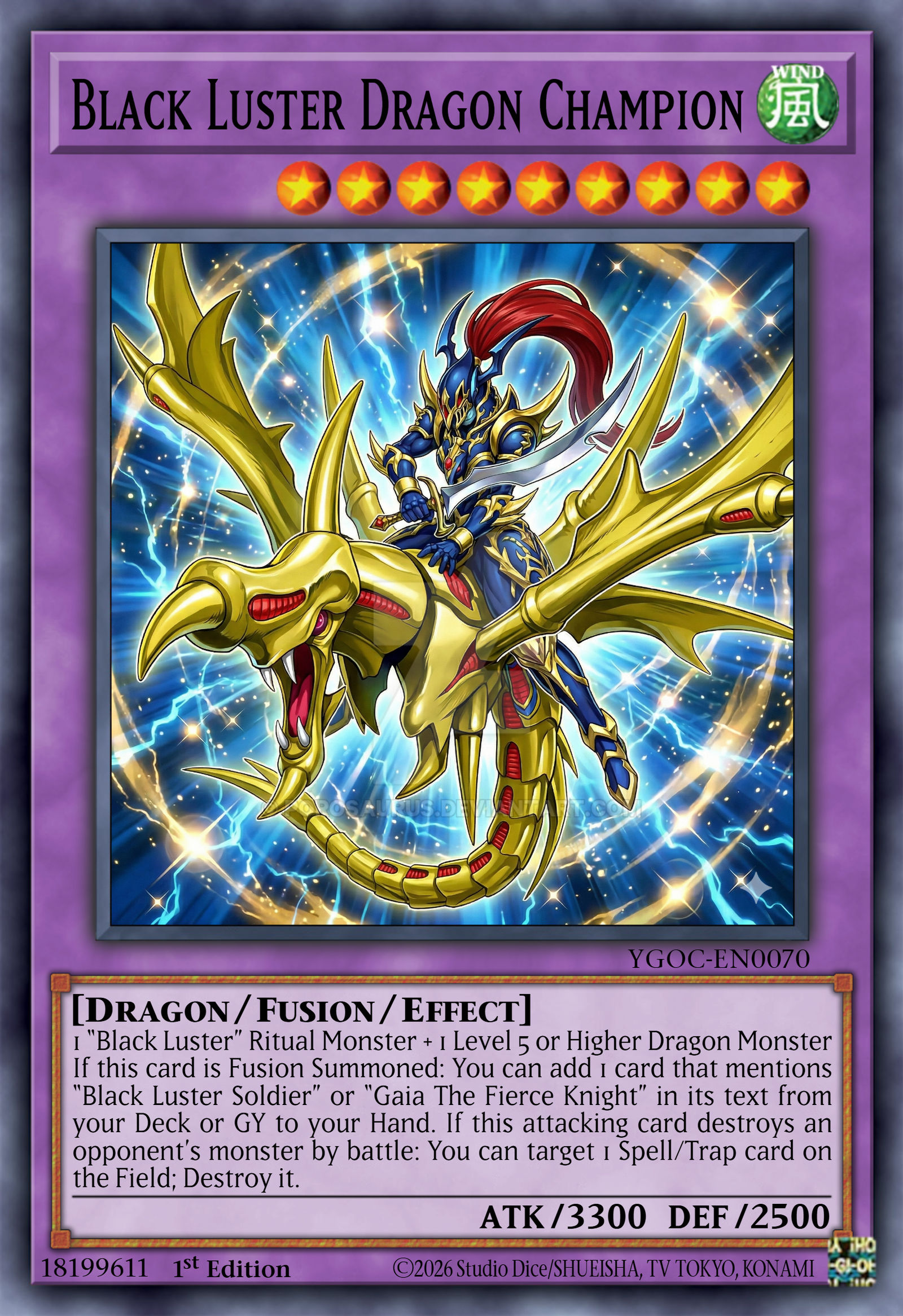 yugioh card luster dragon Artworks:Luster but has incredibly high attack power. Black Luster Dragon Champion by