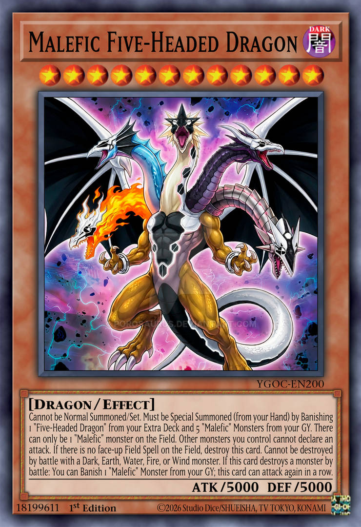 yugioh five headed dragon card Five-Headed All cards will be carefully packed for safe transit. Yugioh - Five-Headed Link Dragon