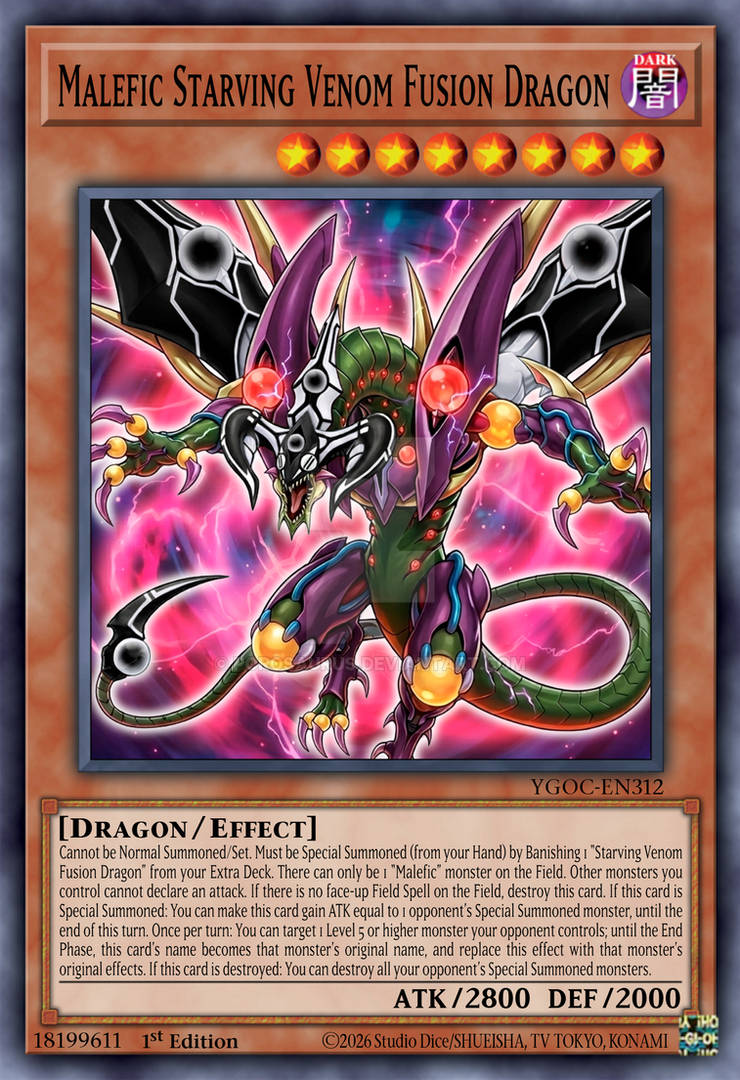 yugioh starve venom fusion dragon deck LOCR-JP013 Starving of the Four Heavenly Dragons (GR) You can destroy all your opponents Special Summoned monsters. Starving Venom Predapower Fusion Dragon
