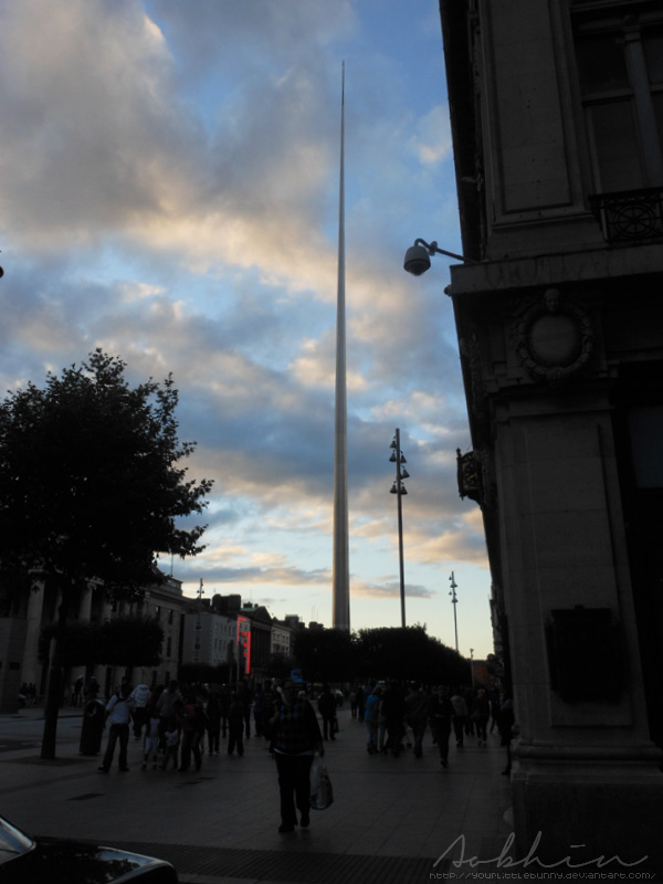 Sunset behind the Spire