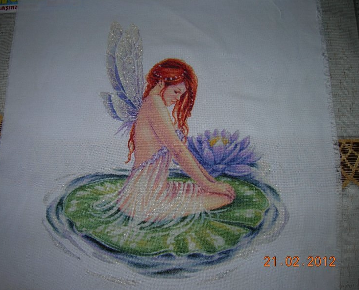 waterlilly fairy cross stitch