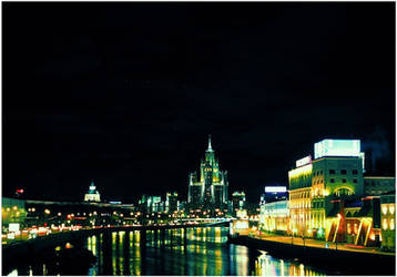 Moscow night in color