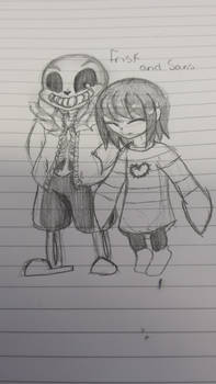 Frisk and Sans sketch