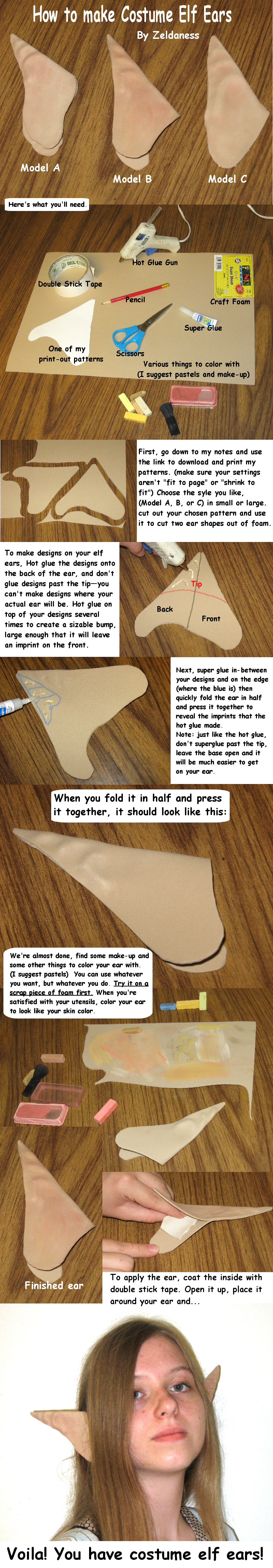 How to Make Costume Elf Ears by Zeldaness
