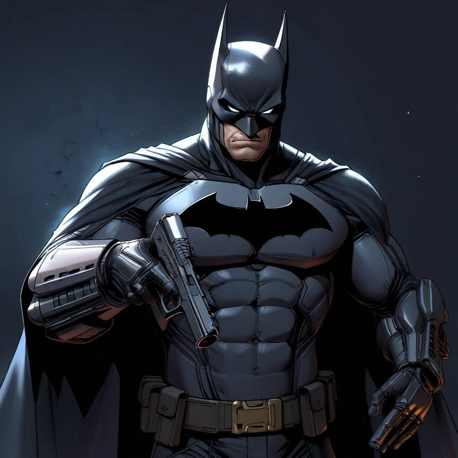 Batman Rifle Batman holding a gun for....... by Brook0KinG on DeviantArt