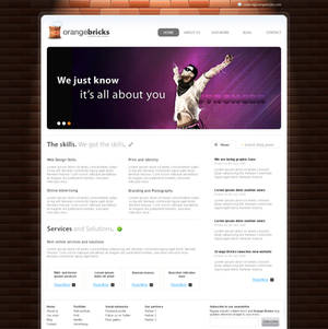 Orange Bricks - PSD Template