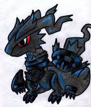 My 5th Best Drawing-Black Reshiram Pokedoll!