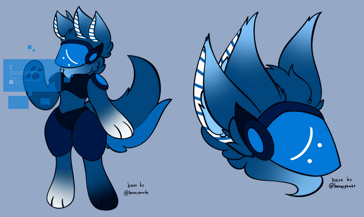 Protgen Screen Blue Screen Of Death Protogen by KingKerosene on DeviantArt