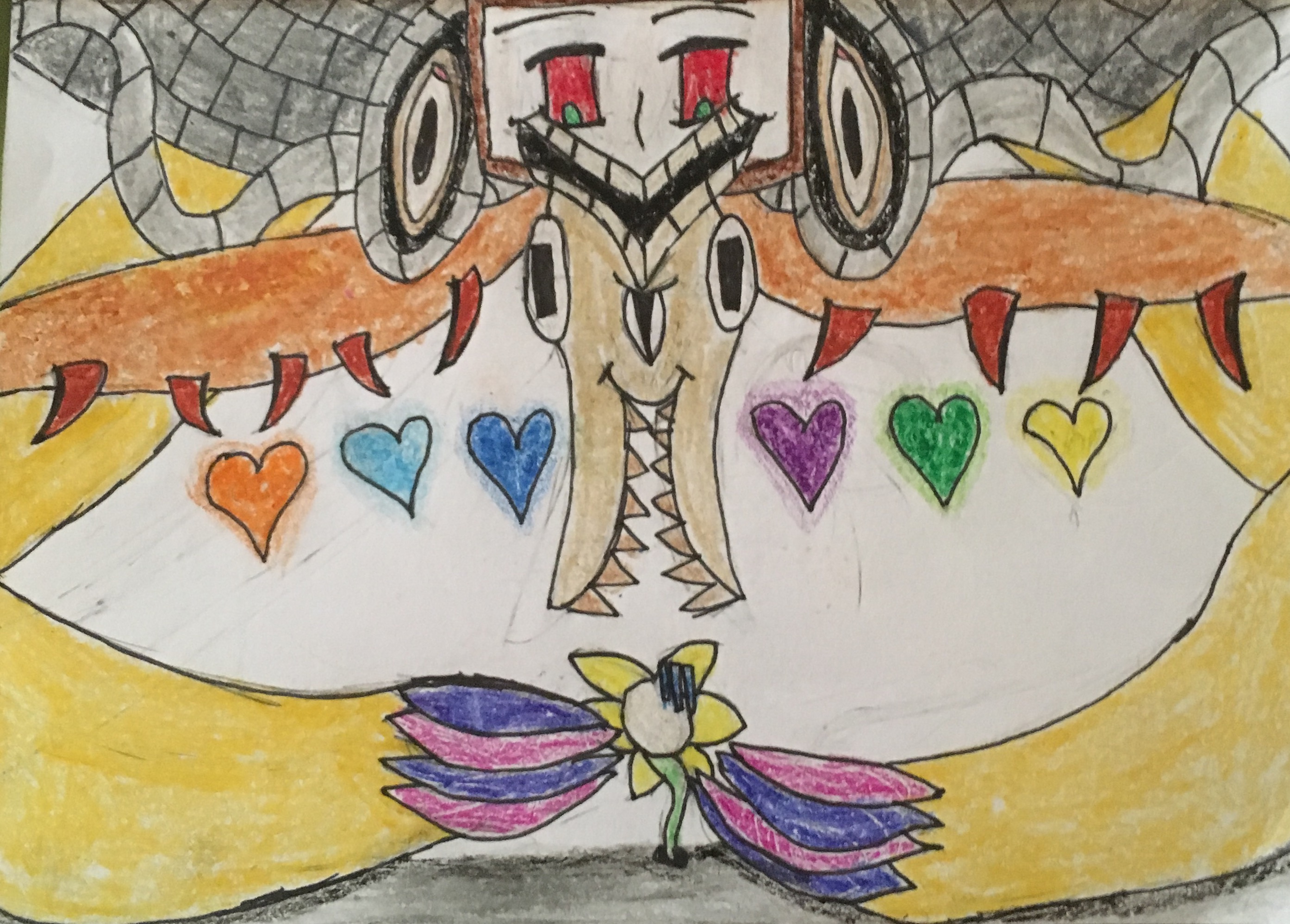 Drawing Omega Flowey's Face by zambranasebastian514 on DeviantArt