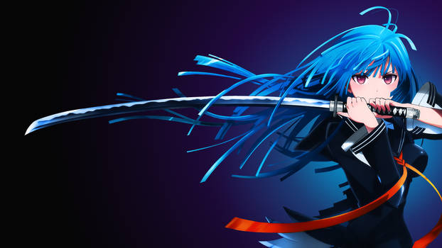 Katana Anime Girl Neon 4K Wallpaper by OmegaHD on DeviantArt