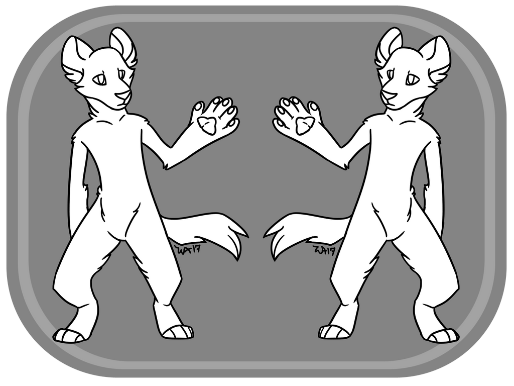 F2U Anthro Hyena Template PSD