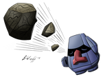 Nosepass used Rock Blast! by freqrexy