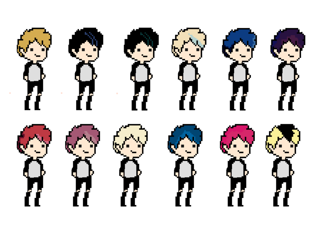 Pixel Pack Mikey Hair Evolution by demonclifford on DeviantArt