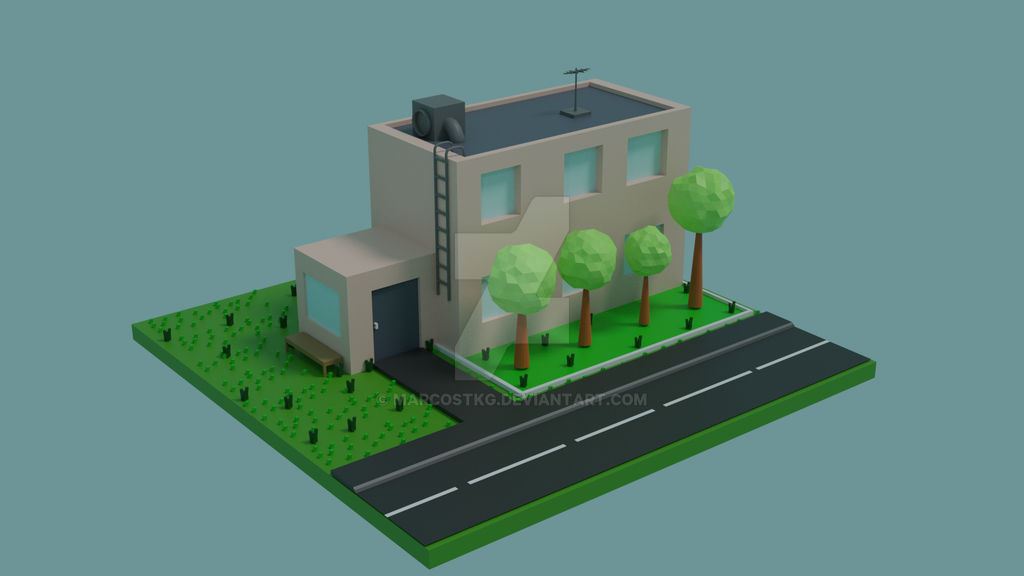Low Poly Simple Building by MarcosTKG on DeviantArt