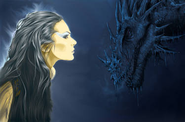 Lady Loki and a dragon