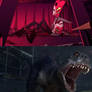 Blitzo and moxxie attacked by the scorpius rex