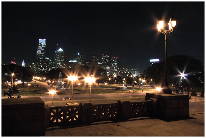 Night Skyline From The Museum