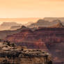 A Smoky Haze Settles Among Canyon Ridges