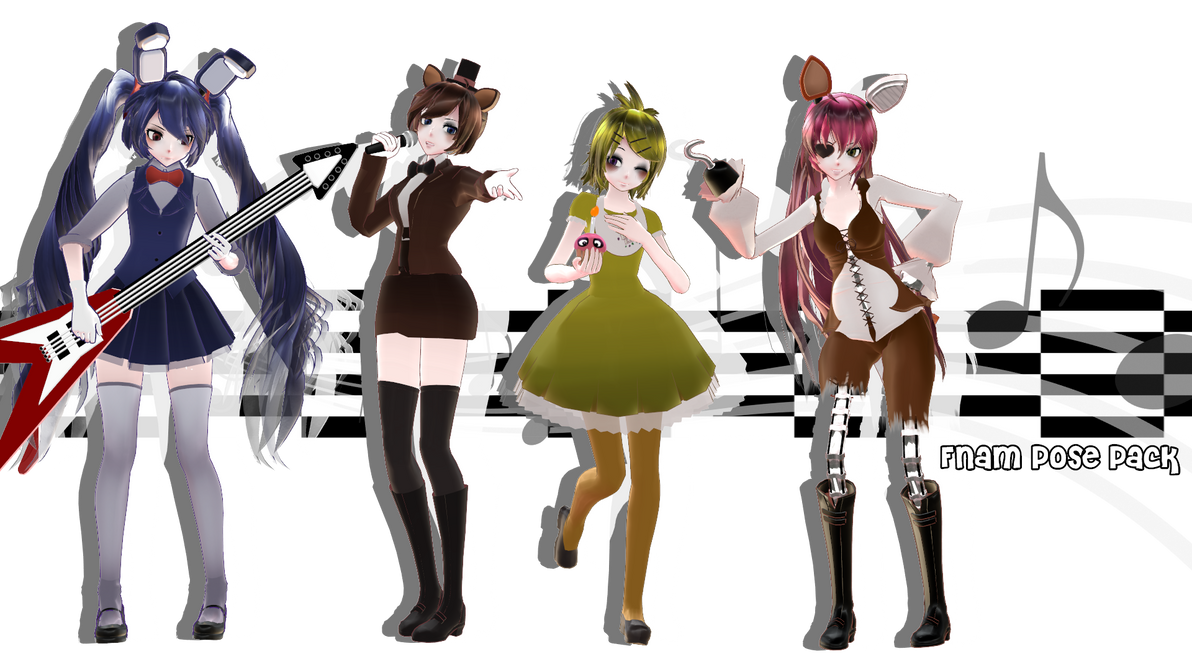 (MMD x FNaF) FNaM Pose Pack (+DL)