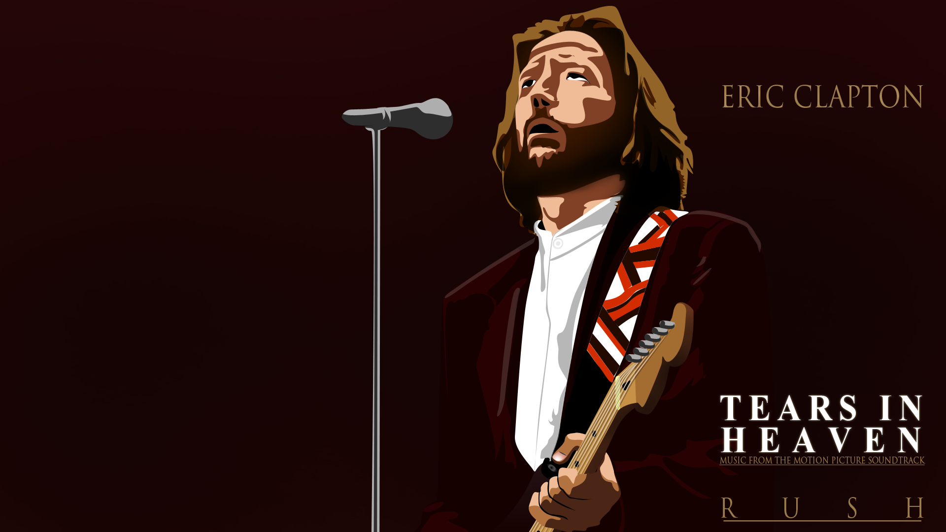 Eric Clapton Tears In Heaven White Script Song Lyric Wall Art Print