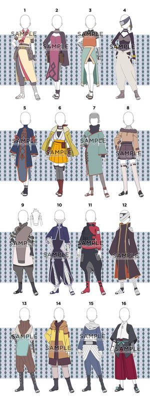 Naruto Outfits Adopts | Collab with Tsurugami