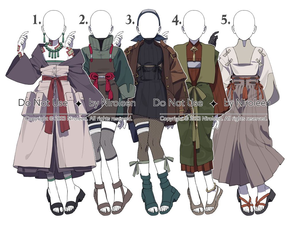 Naruto Outfit Adopts| Sold-out by Niroleen on DeviantArt