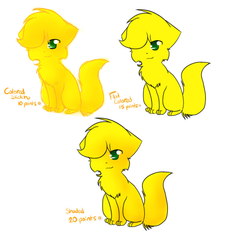Chibi Commission Examples 2.0 by GoldenfluffDA on DeviantArt