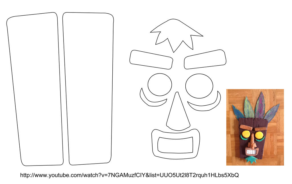 How to make Aku Aku Mask PATTERNS by Linebeckart on DeviantArt
