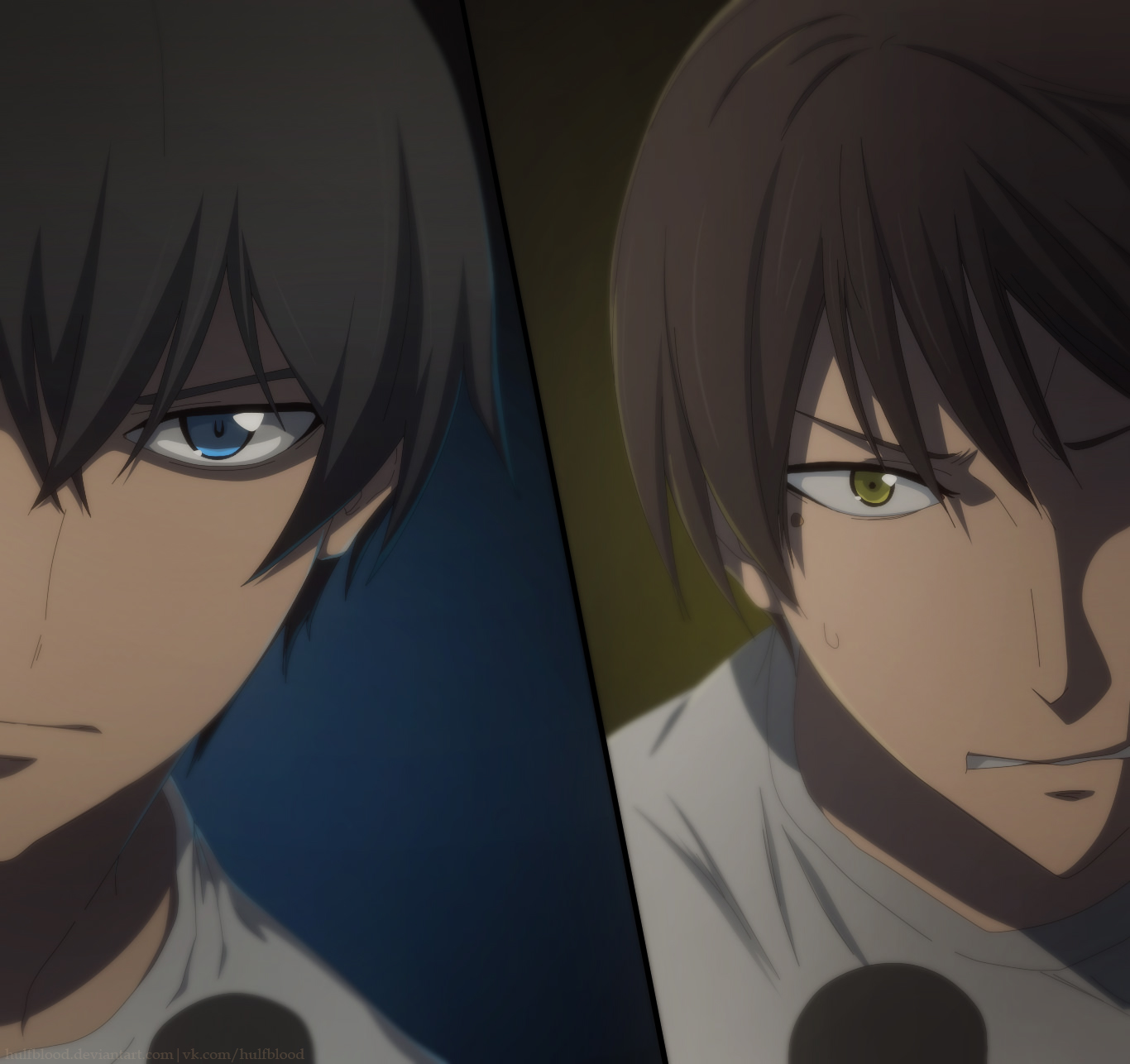 Mahouka Koukou no Rettousei Tatsuya and Mikihiko