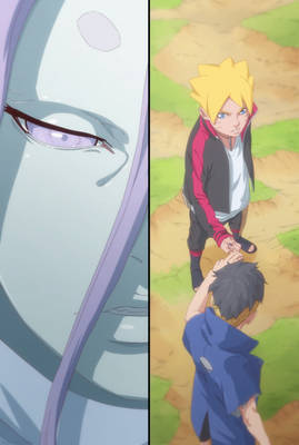 Boruto Vol 30 page 25 Boruto Kawaki and Momoshiki